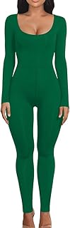 LAGSHIAN Women's Bodycon Long Sleeve Jumpsuit