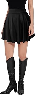 DRESSTELLS Women's Mini Skater A-line Pleated Sk