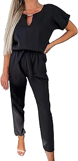 amropi Women's Deep V Neck Jumpsuit