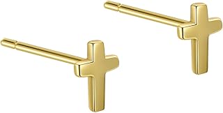 SAINT RAPHAËL Cross Stud Earrings, 18