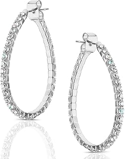 Humble Chic CZ Hoop Earrings for Women