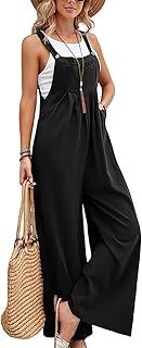 Women's Sleeveless Cotton Jumpsuit with Pockets