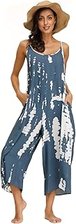 wexcen Women's Floral Printed Wide Leg Jumpsuit