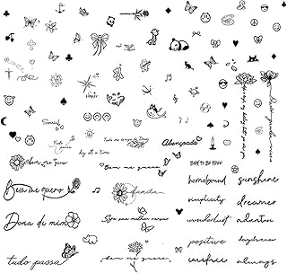 BUYLONG 8 Sheets Tiny Temporary Tattoos