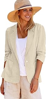 Mina Self Linen Blazer