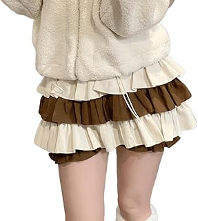 RILGOU Kawaii Lolita Gothic Elastic Waist Short Skirt