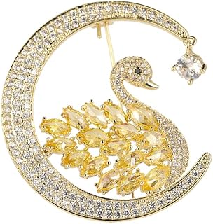 LYLYMIMI Women's Swan Diamond Brooch
