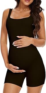 Maternity Yoga Ribbed Tank Jumpsuit
