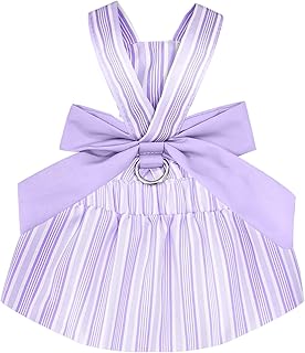 Small Dog Bowknot Harness Dress