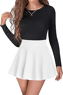 Women's High Waisted Pleated Skater Tennis Skirt